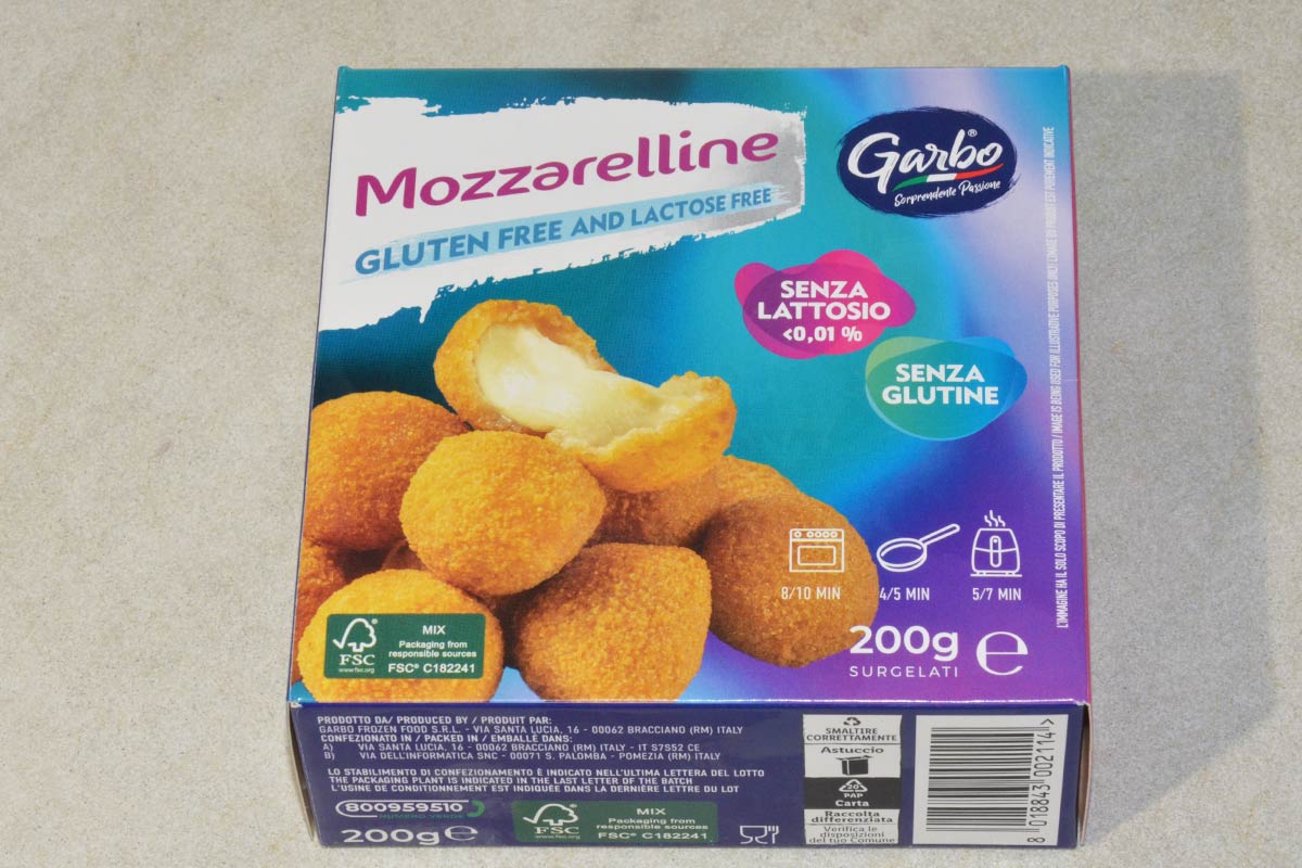 MOZZARELLINE PANATE S/GLUTINE S/LATTOSIO 200GR