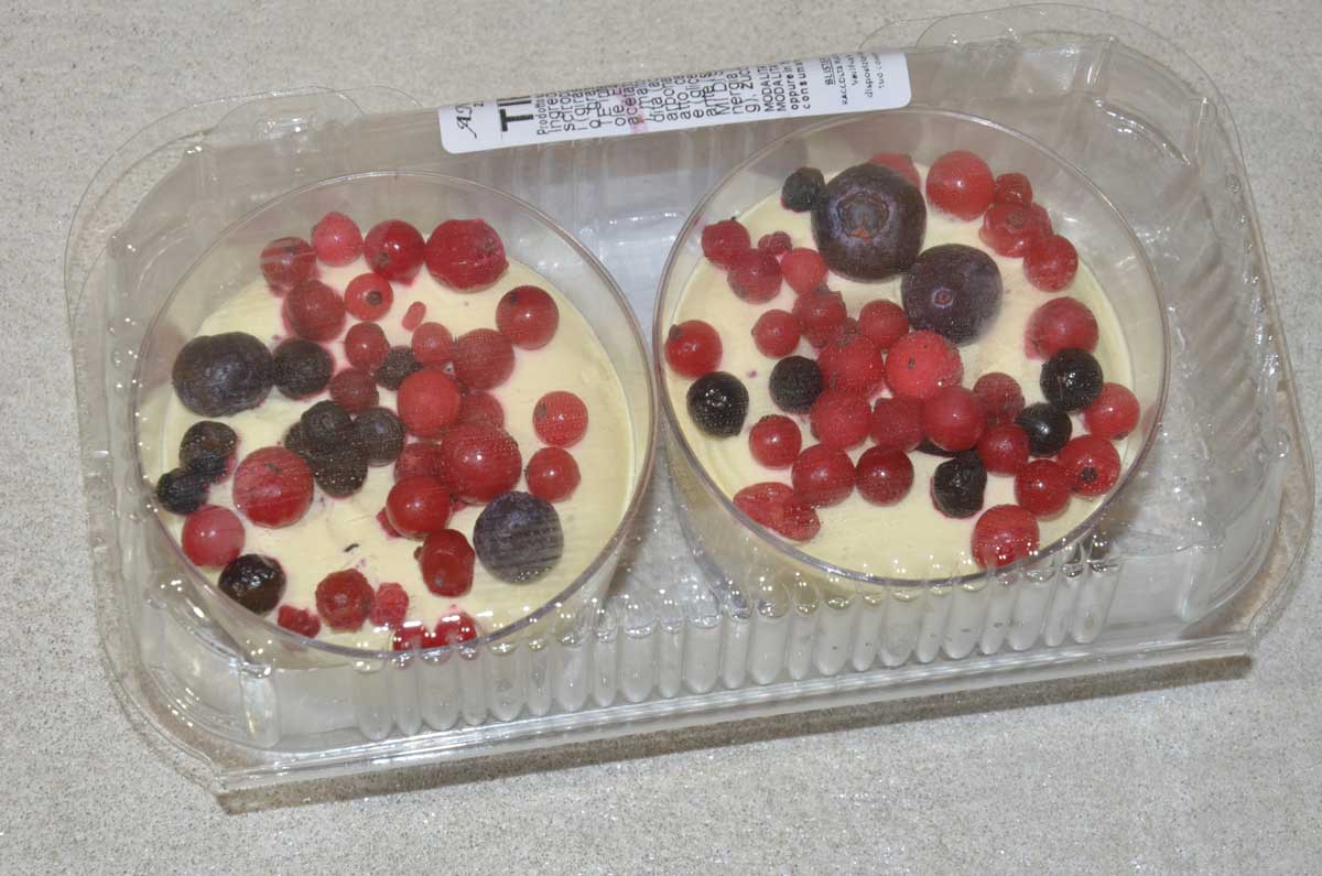 TIRAMISU' FRUTTI DI BOSCO 2 MONO PORZIONI 220GR